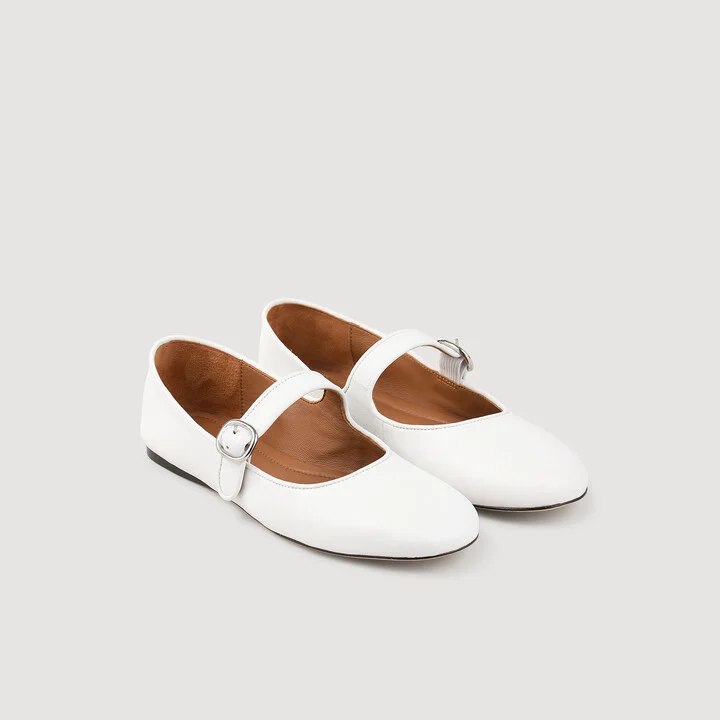 Shiny leather ballet flats - Image 2