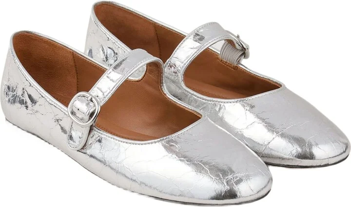 Shiny leather ballet flats - Image 3