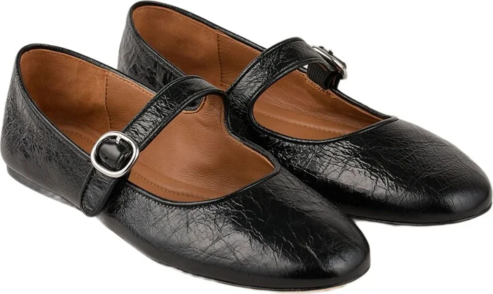 Shiny leather ballet flats - Image 2