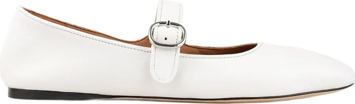 Shiny leather ballet flats