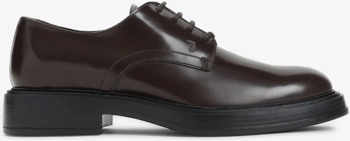 Shiny Leather Derby Shoes