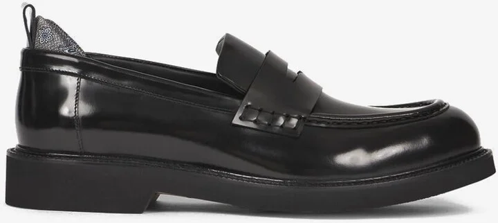 Shiny Leather Penny Loafers