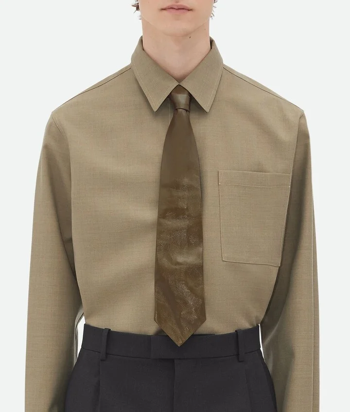 Shiny Leather Tie - Image 2