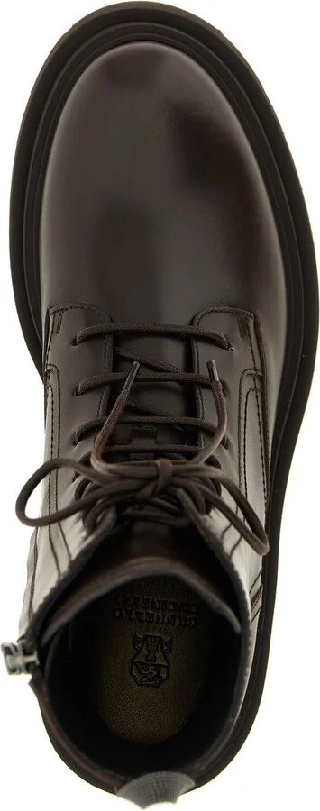 'shiny Loop Detail' Combat Boots - Image 4