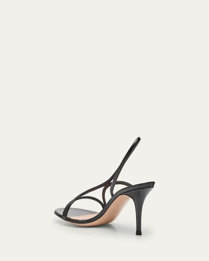 Shiny Nappa Strappy Slingback Sandals - Image 5