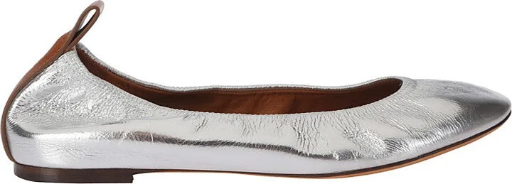 Shiny Silver Ballerinas