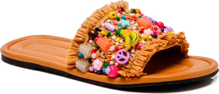 Shipwrecked Beaded Slide Sandal