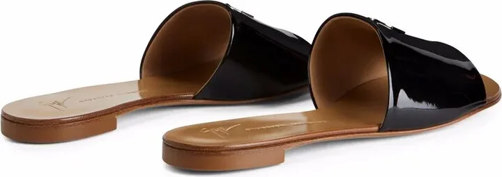 Shirley patent-effect sandals - Image 3