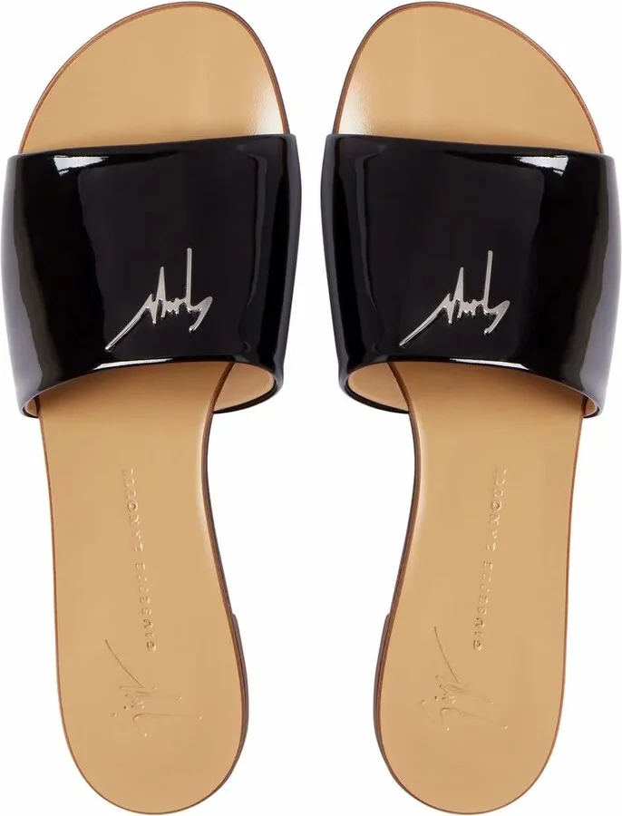 Shirley patent-effect sandals - Image 4