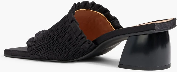 Shirred satin mules - Image 3
