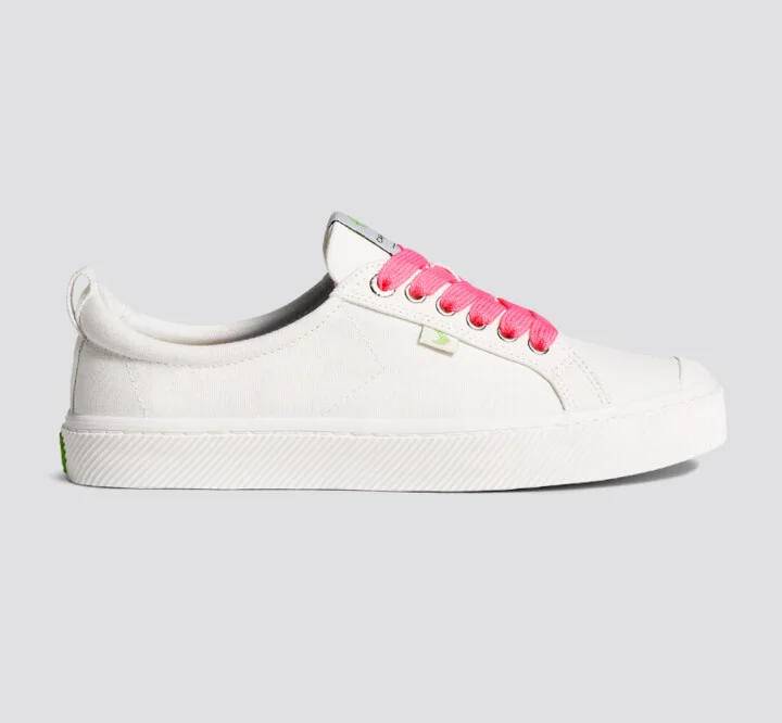 Shoe Lace Wide Pink Lemonade with H Silver Tip - Image 2