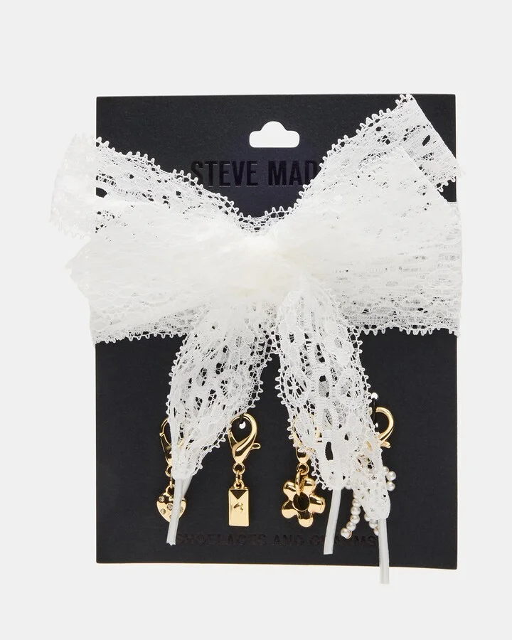 Shoe Laces And Charms Lace White