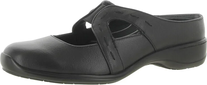 Shoenanigan Womens Leather Slip-On Mules