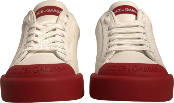 Shoes White Leather Logo Portofino Women's Sneakers - Image 2