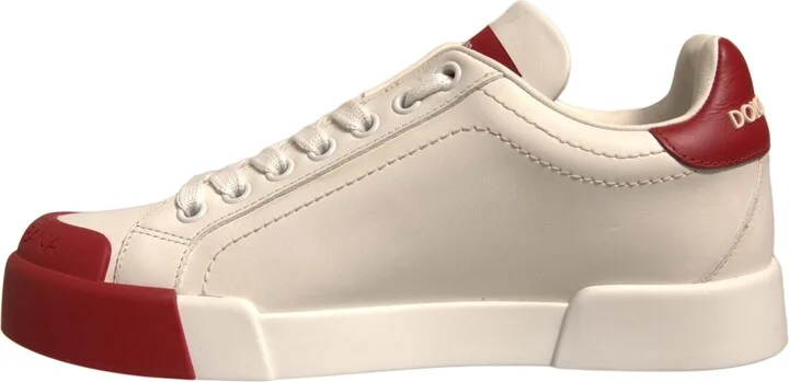 Shoes White Leather Logo Portofino Women's Sneakers - Image 5