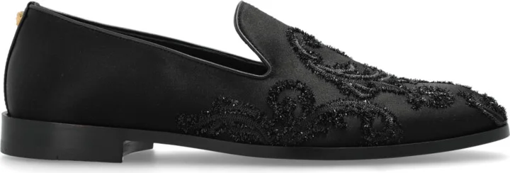Shoes With Barocco Pattern, , - Black