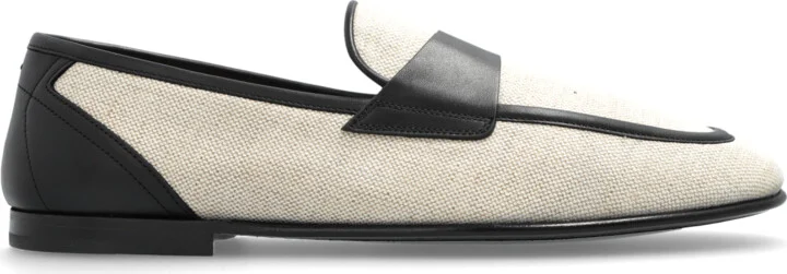 Shoes With Leather Inserts, , - Cream