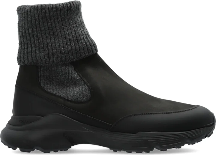 Shoes With Sock, , - Black