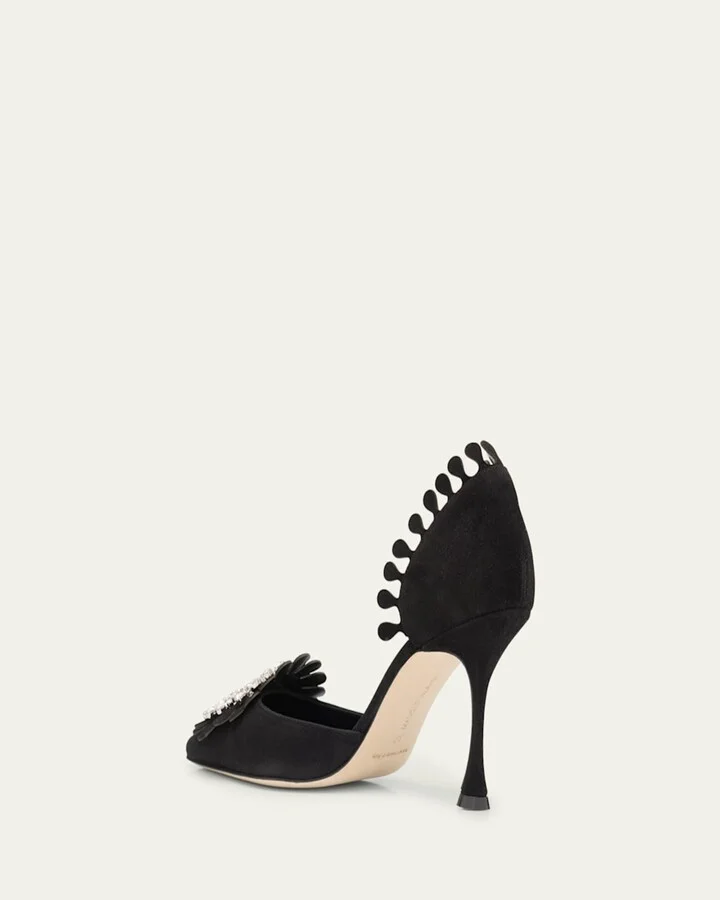 Shog Suede Jewel-Embellished Pumps - Image 3