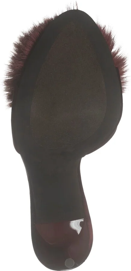 Shopaholic Faux Fur Pom Slide Sandal - Image 6