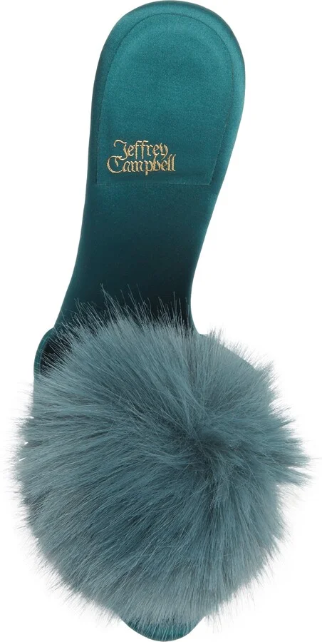 Shopaholic Faux Fur Pom Slide Sandal - Image 11
