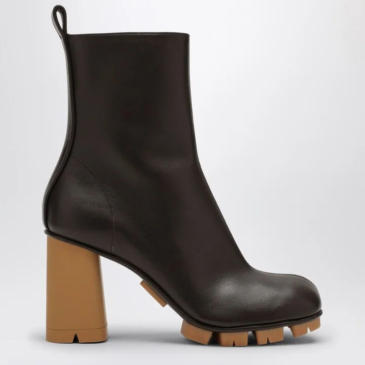 Shore dark brown leather boot