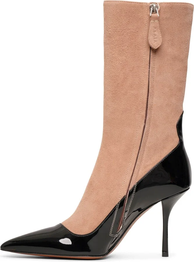 Short Boot 90 black and beige short boots - Image 5