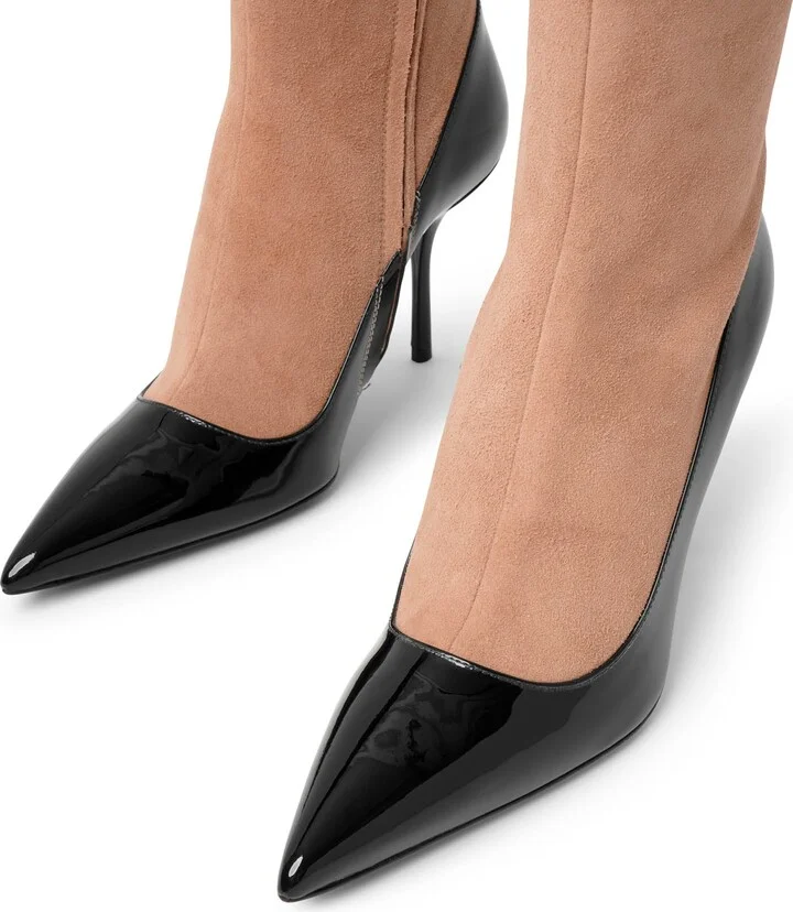 Short Boot 90 black and beige short boots - Image 6