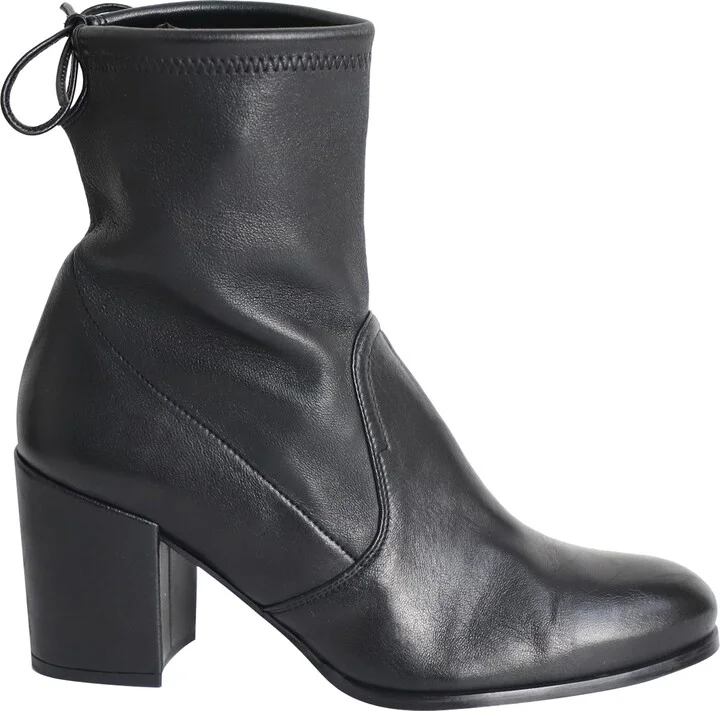 Shorty Ankle Boots in Black Leather