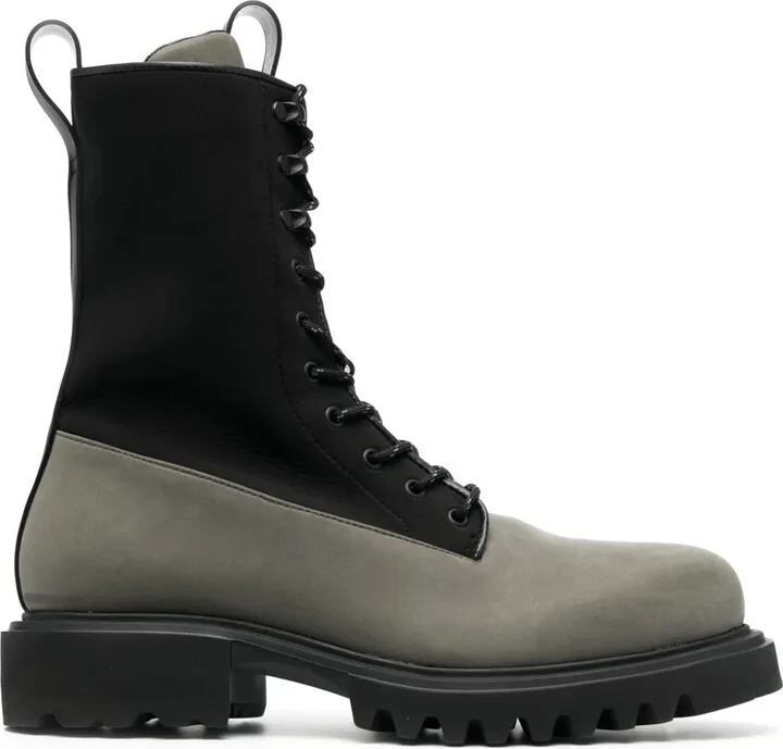 Show lace-up combat boots