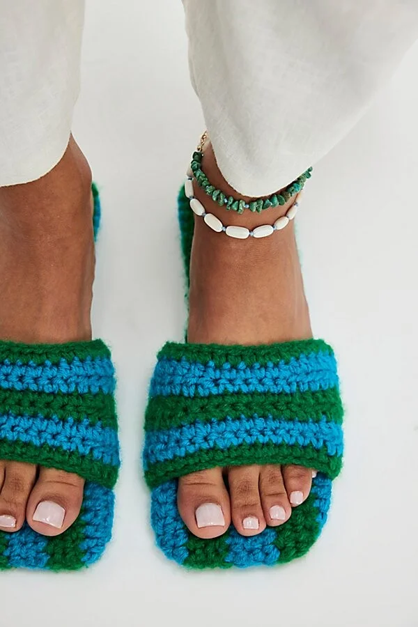 Show Your Stripes Hand Knitted Sandals - Image 2