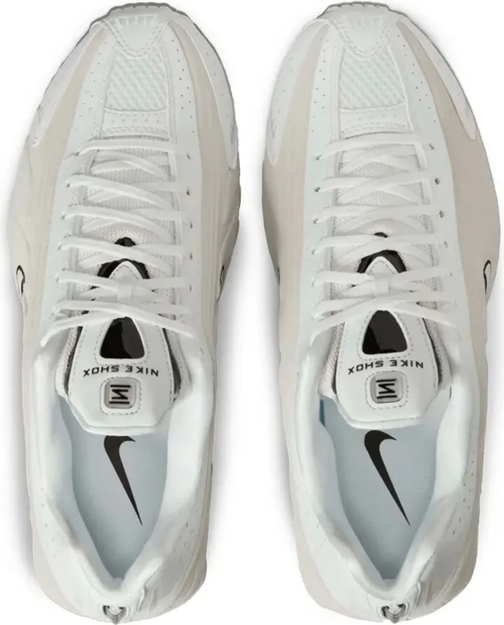 Shox R4 leather-suede sneakers - Image 4