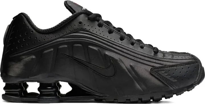 Shox R4 perforated leather trainers