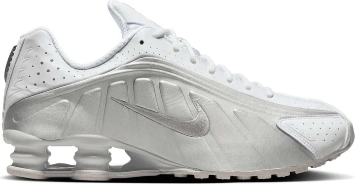 Shox R4 White Bright Crimson Metallic Silver