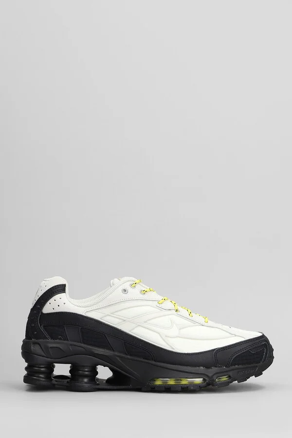 Shox Ride 2 Sneakers In White Leather And Fabric