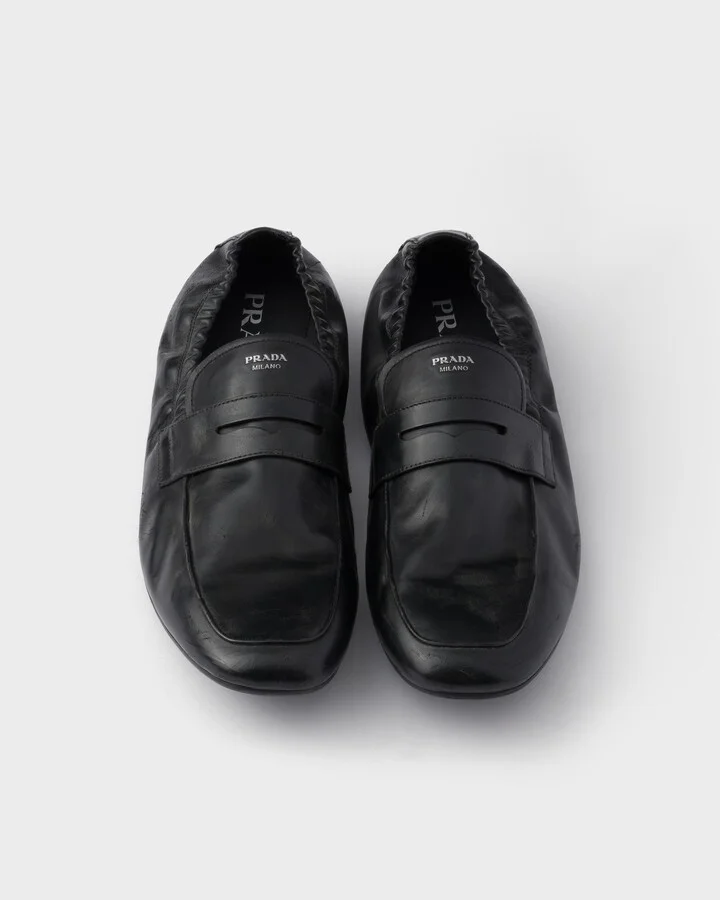 Shuffle antiqued leather loafers - Image 4