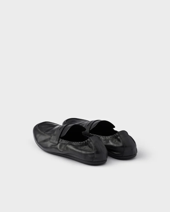 Shuffle antiqued leather loafers - Image 5