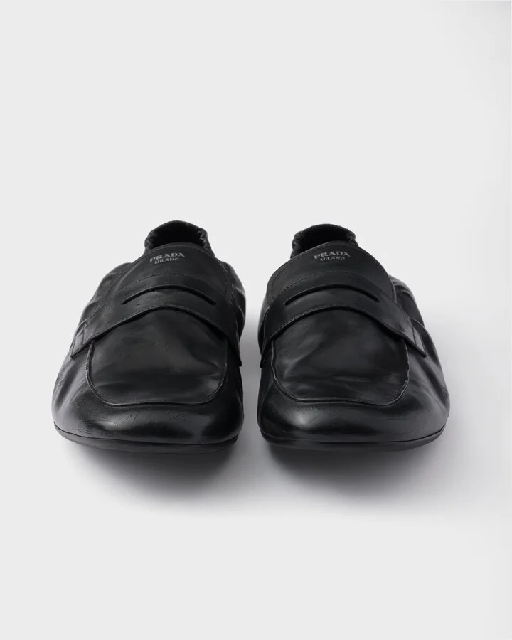 Shuffle antiqued leather loafers - Image 6
