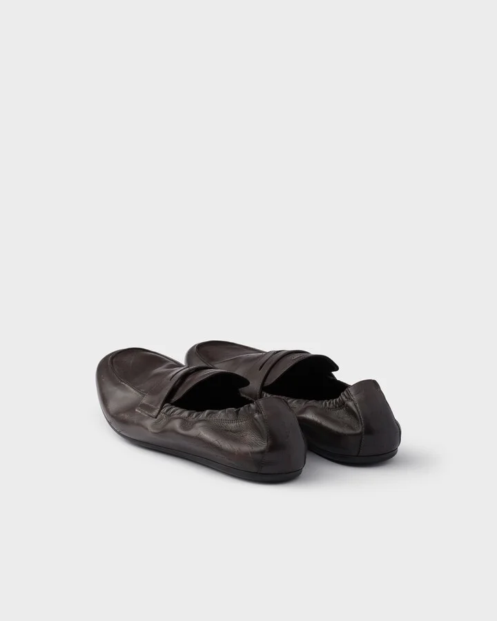 Shuffle antiqued leather loafers - Image 5