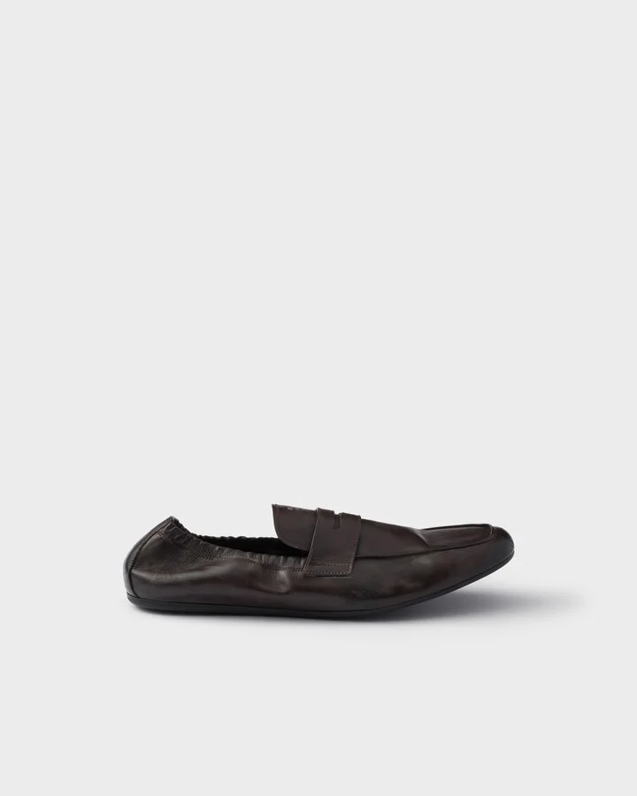 Shuffle antiqued leather loafers - Image 2