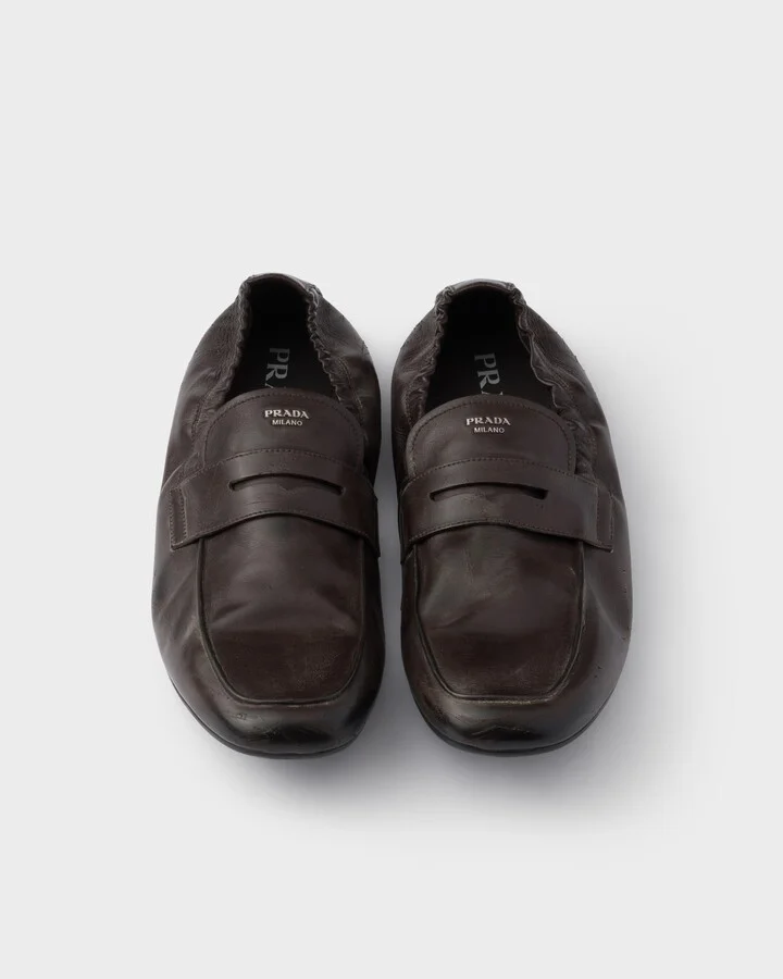 Shuffle antiqued leather loafers - Image 4