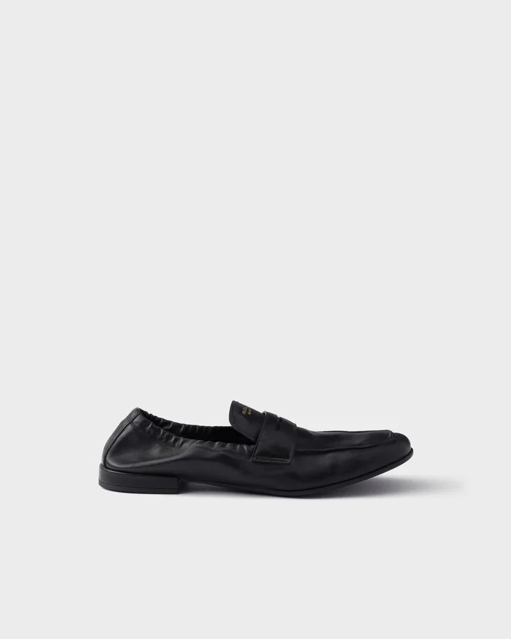 Shuffle antiqued leather loafers - Image 2