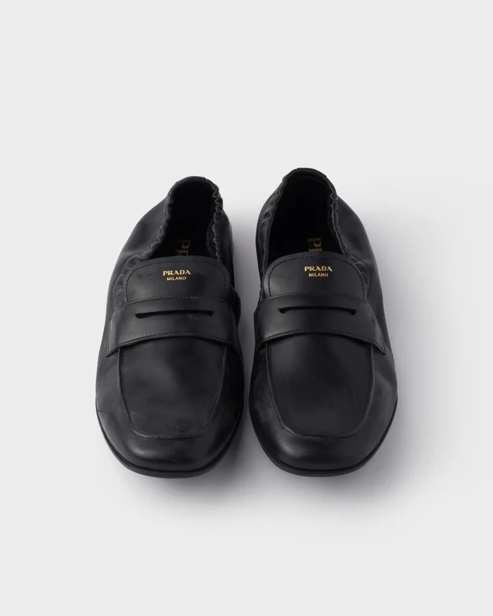 Shuffle antiqued leather loafers - Image 3