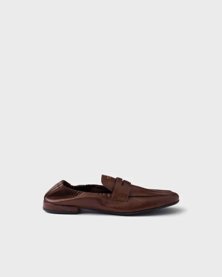 Shuffle antiqued leather loafers - Image 2