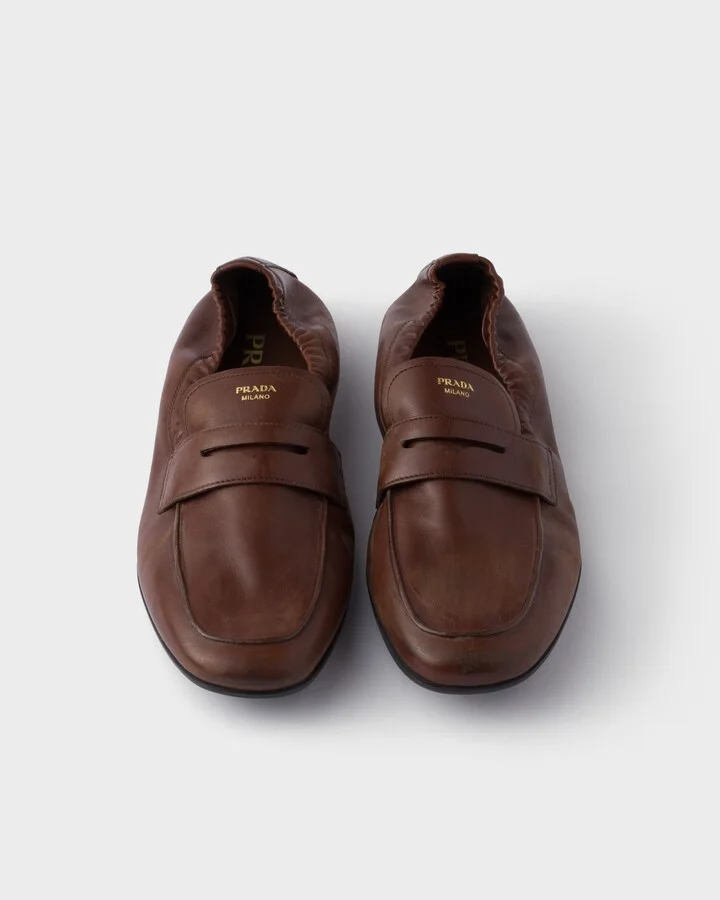 Shuffle antiqued leather loafers - Image 4
