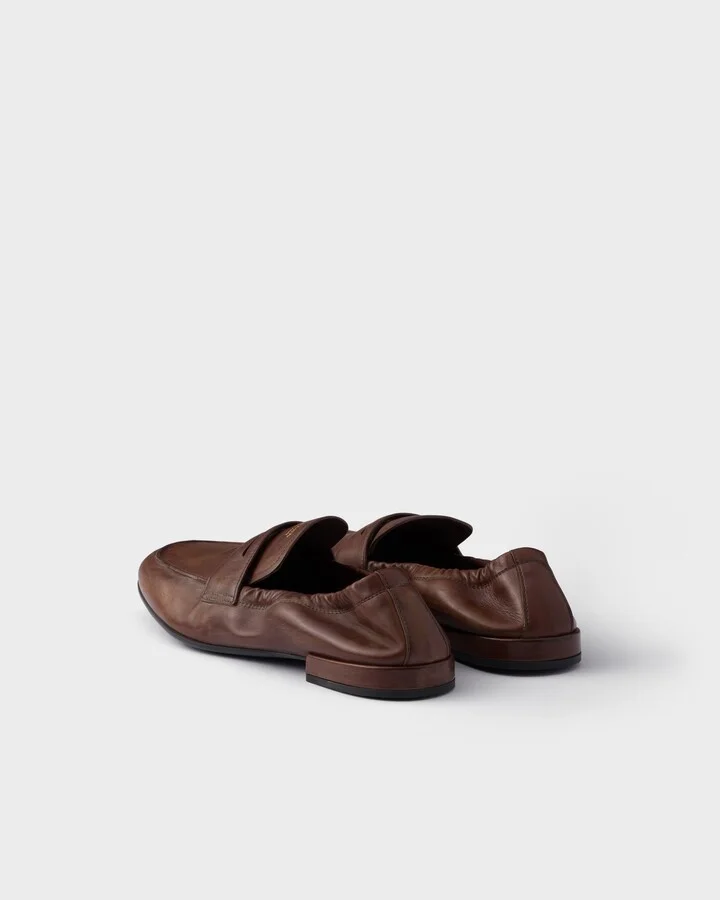 Shuffle antiqued leather loafers - Image 5