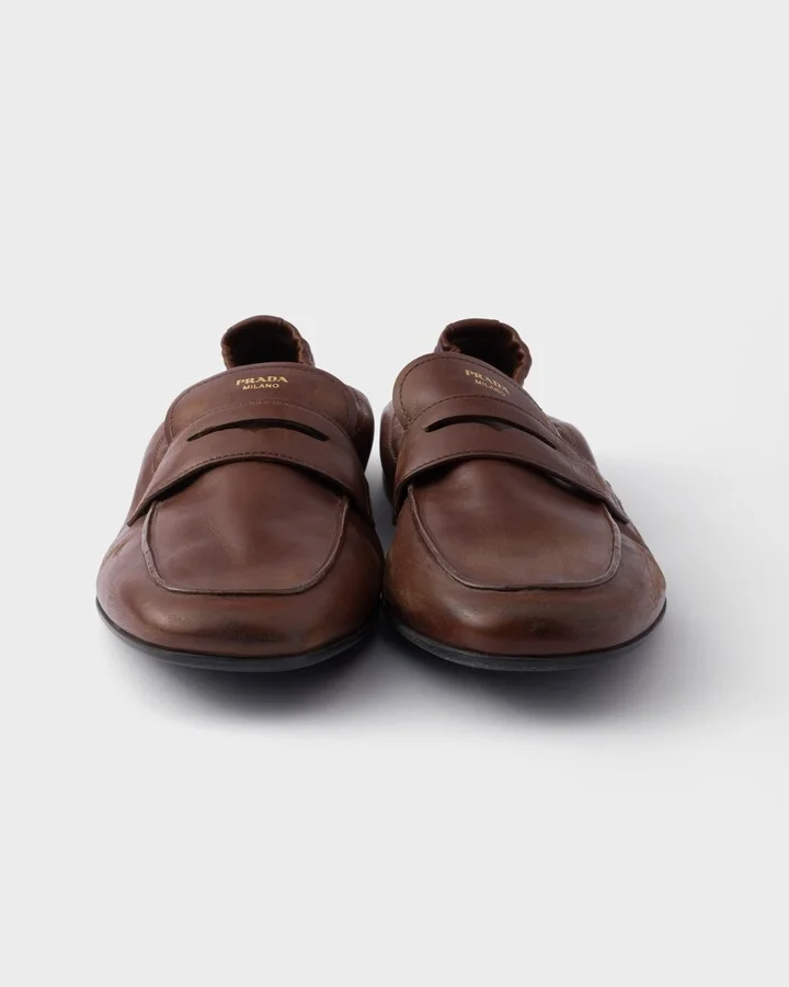 Shuffle antiqued leather loafers - Image 6