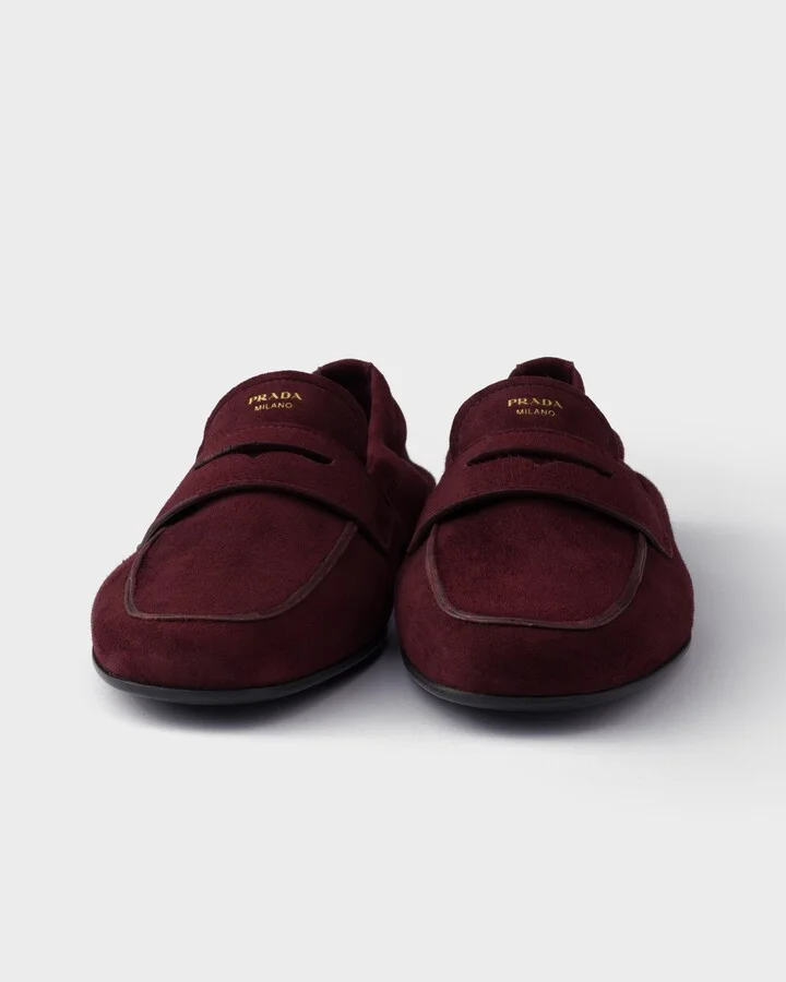 Shuffle antiqued suede loafers - Image 5