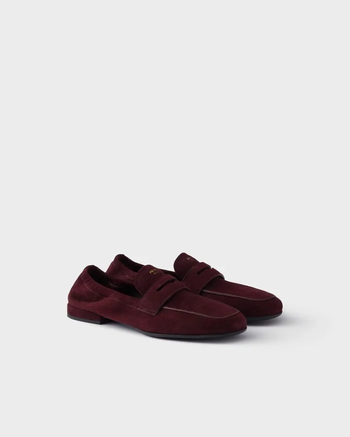 Shuffle antiqued suede loafers
