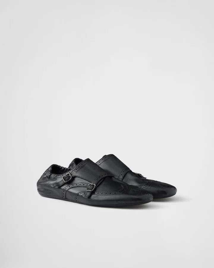 Shuffle double monk strap shoes